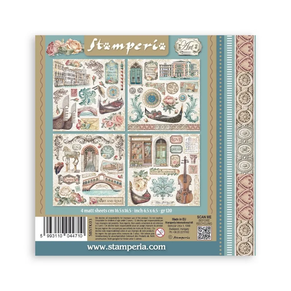 Kit de pegatinas Venice City Of Art Stamperia