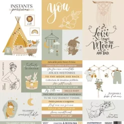 Kit de scrapbooking À Petits Pas Boy Florilèges Design 30x30cm