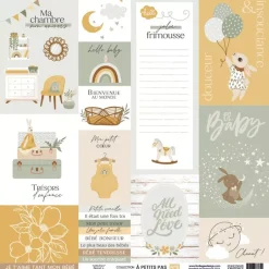 Kit de scrapbooking À Petits Pas Boy Florilèges Design 30x30cm