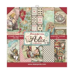 Kit de Scrapbooking Alice Stamperia 20x20cm