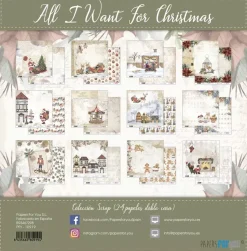 Kit de Scrapbooking All I Want For Christmas PapersForYou 20x20cm