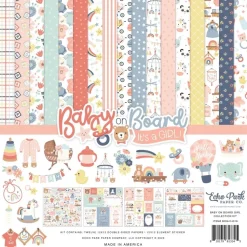 Kit de scrapbooking Baby on Board Girl Echo Park 30x30cm