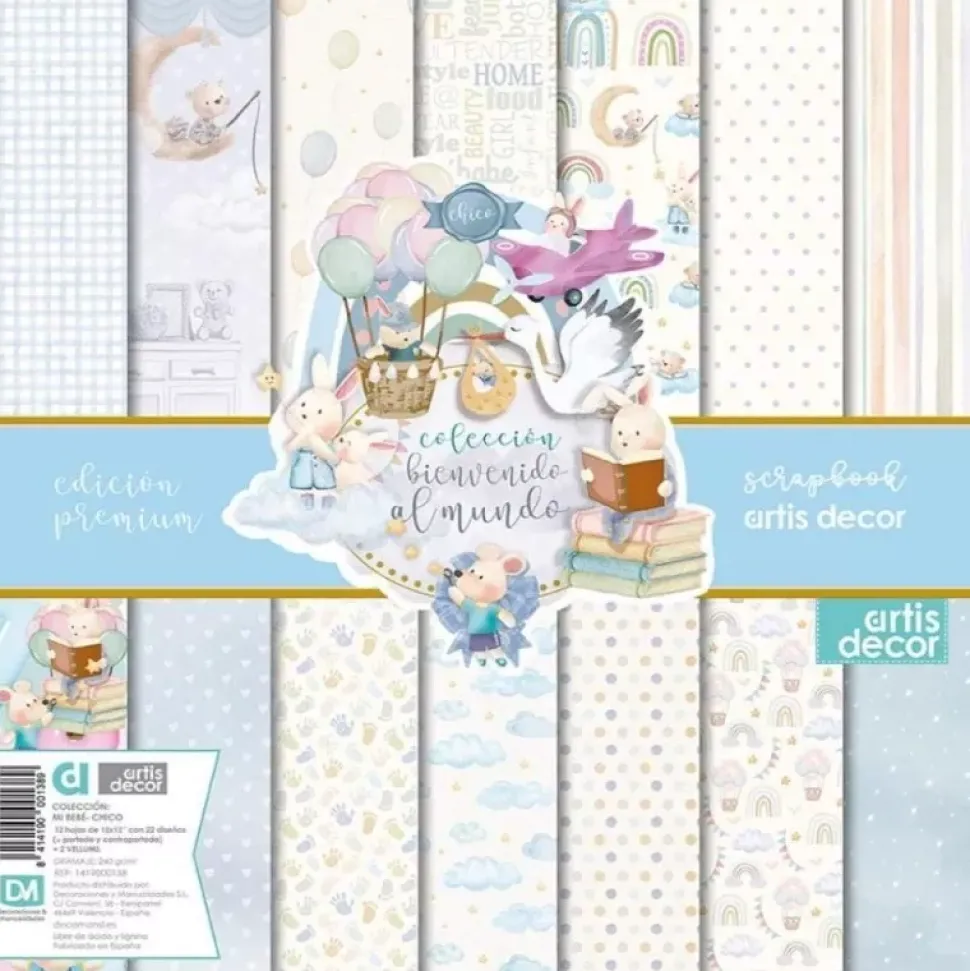 Kit de Scrapbooking Bienvenido al Mundo Artis Decor 30x30cm