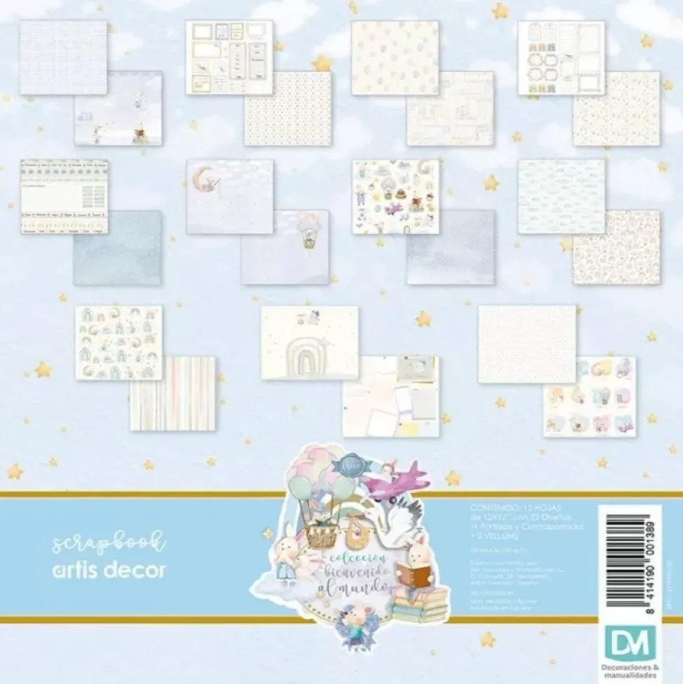 Kit de Scrapbooking Bienvenido al Mundo Artis Decor 30x30cm