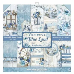 Kit de Scrapbooking Blue Land Stamperia 30x30cm