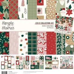 Kit de scrapbooking Boho Christmas Simple Stories 30x30cm