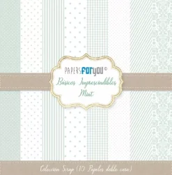 Kit de Scrapbooking Básicos Imprescindibles Mint PapersForYou 30x30cm