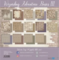 Kit de scrapbooking Básicos Wizarding Adventure III PapersForYou 30x30cm