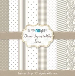 Kit de Scrapbooking Básicos Tierra PapersForYou 30x30cm