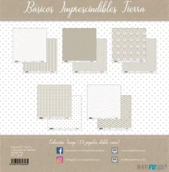 Kit de Scrapbooking Básicos Tierra PapersForYou 30x30cm