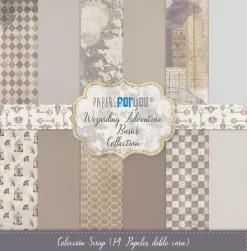 Kit de scrapbooking Básicos Wizarding Adventure II PapersForYou 30x30cm
