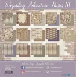 Kit de scrapbooking Básicos Wizarding Adventure III PapersForYou 20x20cm
