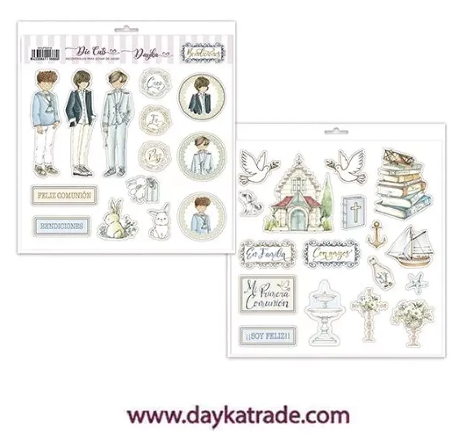 Kit de Scrapbooking Comunión Niño Bendiciones Dayka 30x30cm