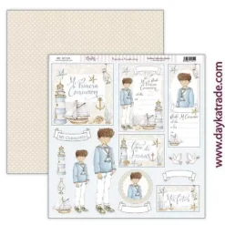 Kit de Scrapbooking Comunión Niño Bendiciones Dayka 30x30cm