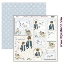Kit de Scrapbooking Comunión Niño Bendiciones Dayka 30x30cm