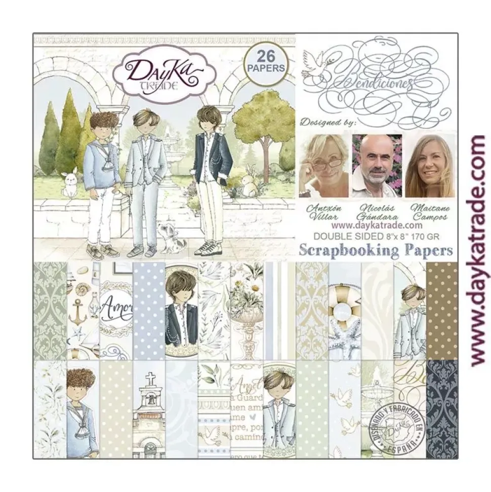 Kit de Scrapbooking Comunión Niño Bendiciones Dayka 20x20cm