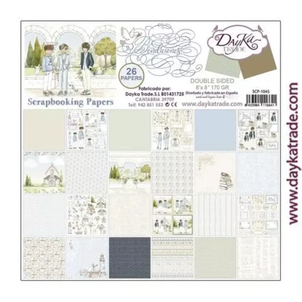 Kit de Scrapbooking Comunión Niño Bendiciones Dayka 20x20cm