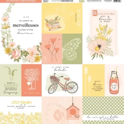 Kit de scrapbooking Farandole Florilèges Design 30x30cm