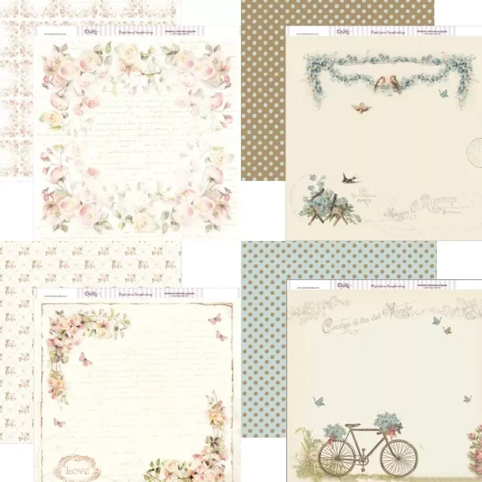 Kit de Scrapbooking Flores Dayka 30x30cm