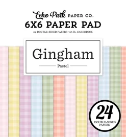 Kit de scrapbooking Gingham Pastel Echo Park 15x15cm