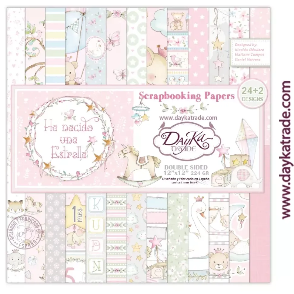 Kit de Scrapbooking Ha Nacido una Estrella Niña Dayka 30x30cm