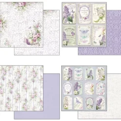 Kit de Scrapbooking Lilac Flowers Stamperia 30x30cm
