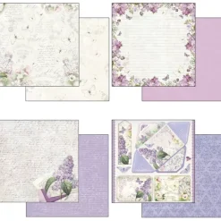 Kit de Scrapbooking Lilac Flowers Stamperia 30x30cm