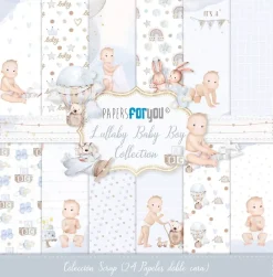 Kit de Scrapbooking Lullaby Baby Boy PapersForYou 20x20cm