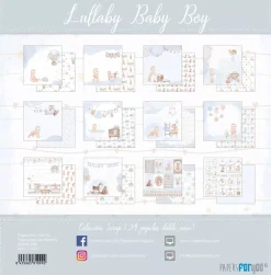 Kit de Scrapbooking Lullaby Baby Boy PapersForYou 20x20cm