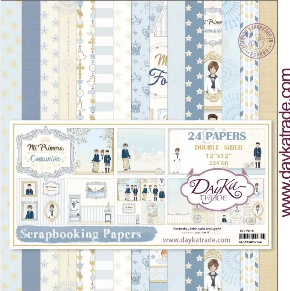 Kit de scrapbooking Mi primera comunión niño 2019 Dayka 30x30cm