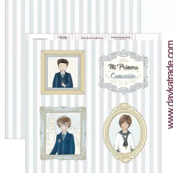 Kit de scrapbooking Mi primera comunión niño 2019 Dayka 30x30cm