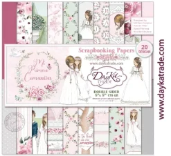 Kit de Scrapbooking Mi Primera Comunión Niña Dayka 2021 20x20cm