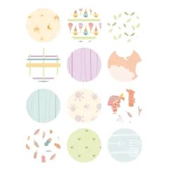 Kit de scrapbooking Mini Estampados Pequeño Tipi Iriri Estudio 15x20cm