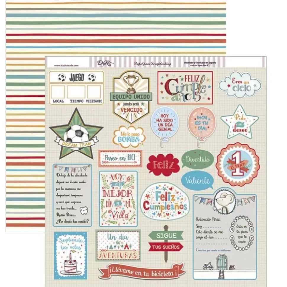 Kit de Scrapbooking Momentos inolvidables para niños Dayka 30x30cm