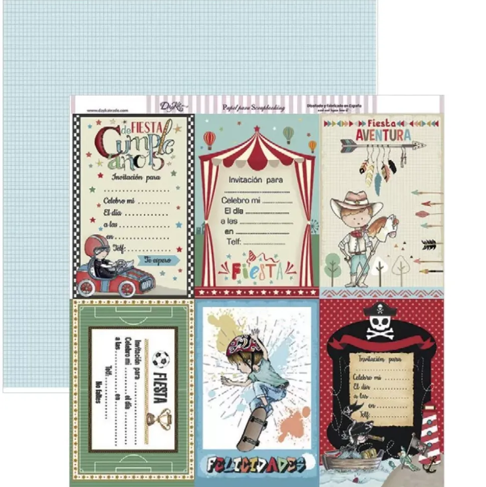 Kit de Scrapbooking Momentos inolvidables para niños Dayka 30x30cm