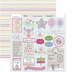 Kit de Scrapbooking Momentos inolvidables para niñas Dayka 30x30cm