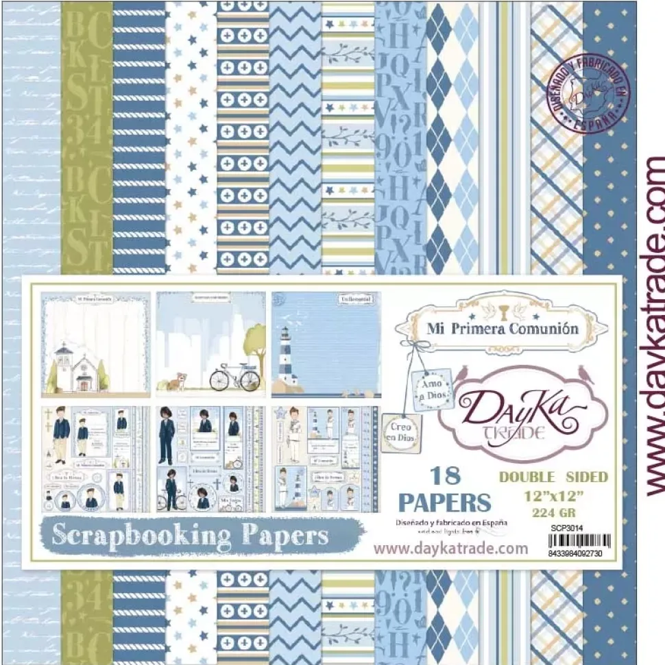Kit de scrapbooking Niño de comunión 2018 Dayka 30x30cm