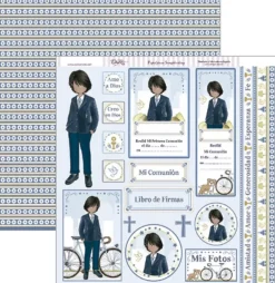 Kit de scrapbooking Niño de comunión 2018 Dayka 30x30cm