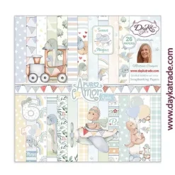 Kit de Scrapbooking Puro Amor Azules Dayka 20x20cm