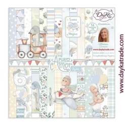 Kit de Scrapbooking Puro Amor Azules Dayka 30x30cm