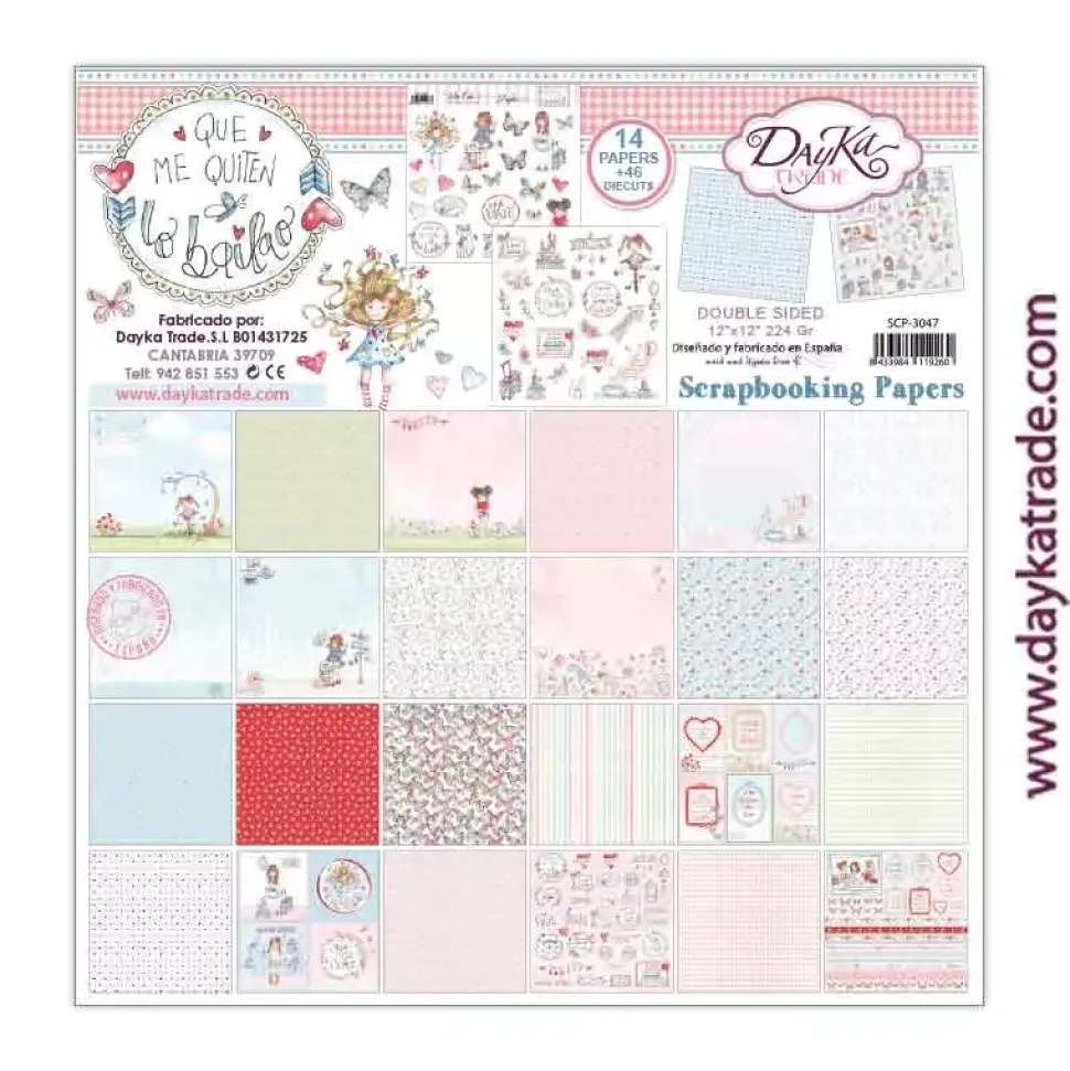 Kit de scrapbooking Que me quiten lo bailao Dayka 30x30cm