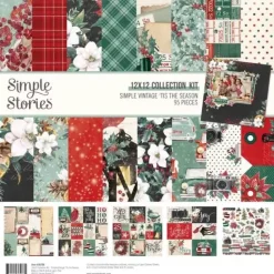 Kit de scrapbooking Simple Vintage 'Tis The Season Simple Stories 30x30cm