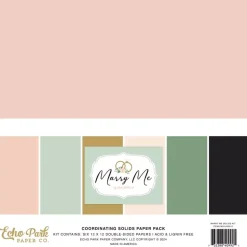 Kit de scrapbooking Solids Marry Me Echo Park 30x30cm