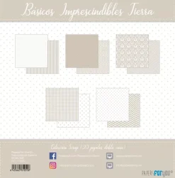 Kit de Scrapbooking Tierra Básicos PapersForYou 20x20cm