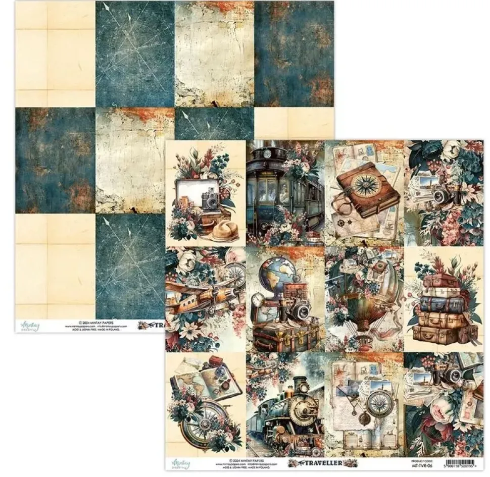 Kit de Scrapbooking Traveller Mintay 15x15cm