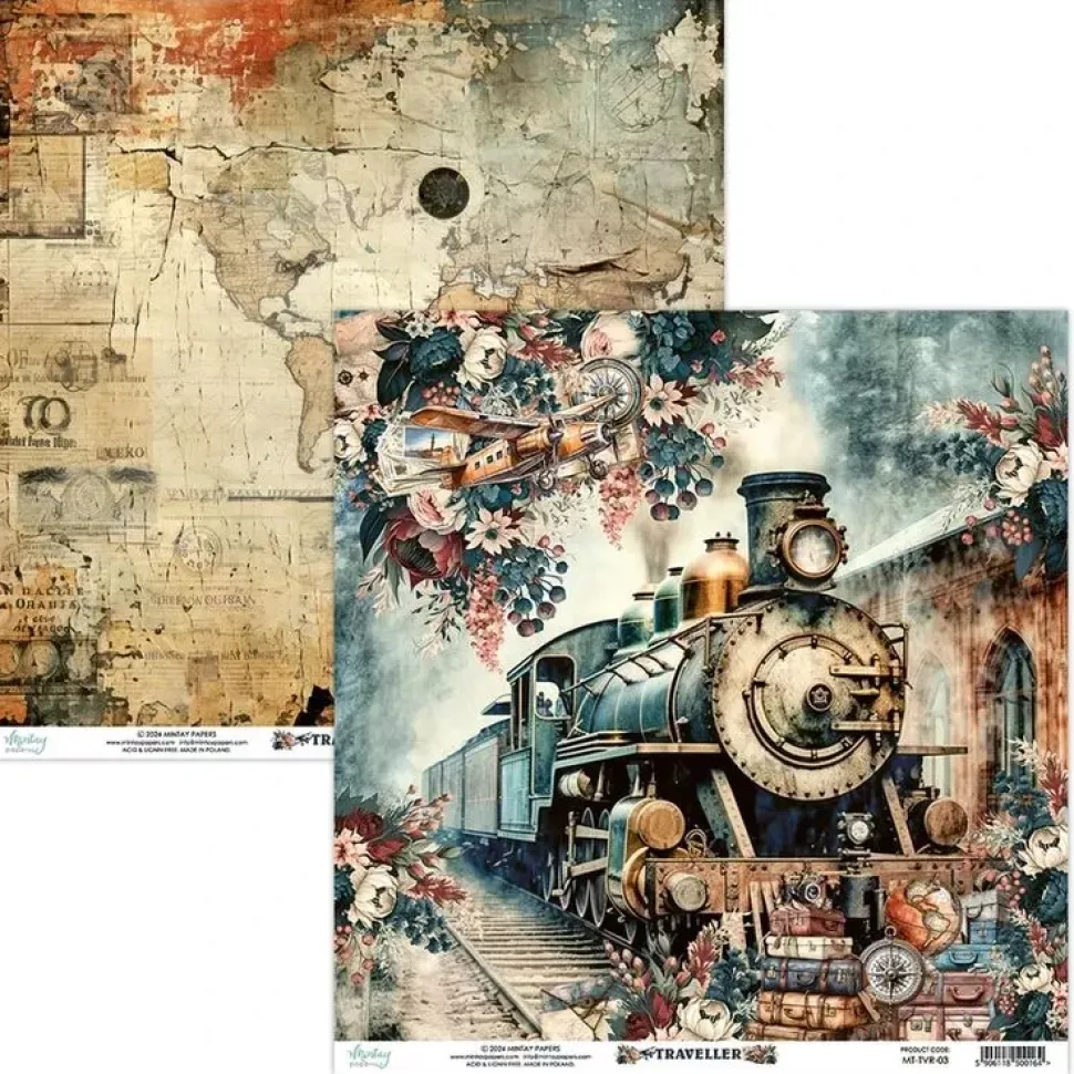 Kit de Scrapbooking Traveller Mintay 15x15cm