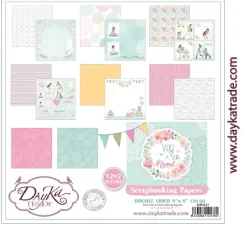 Kit de Scrapbooking Voy a Ser Mamá Dayka 20x20cm
