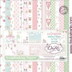 Kit de scrapbooking Y ... por fin llegaste tú, Mi niña Dayka 30x30cm