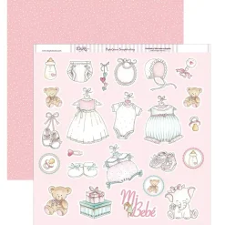 Kit de scrapbooking Y ... por fin llegaste tú, Mi niña Dayka 30x30cm