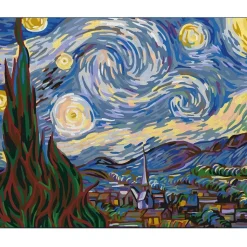 Kit Pintar Por Números La Nuit Etoilée Alex Bog 40x50cm